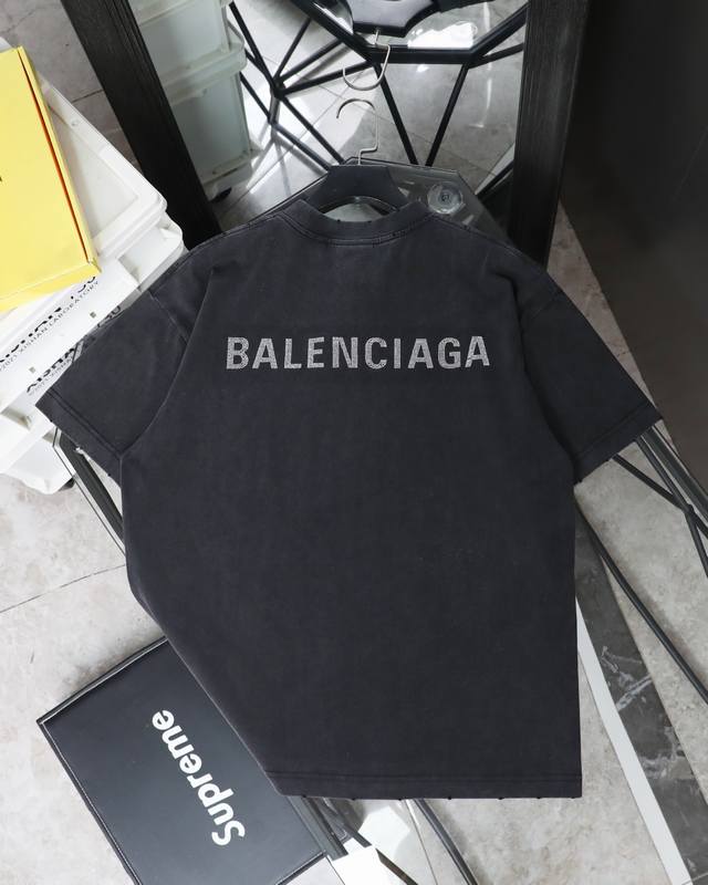 for worn version difference currency Balenciga #25Ss top hot diamond washed worn