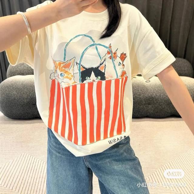 for Gucci handbag story mobilization print round neck short-sleeved T-shirt Styl