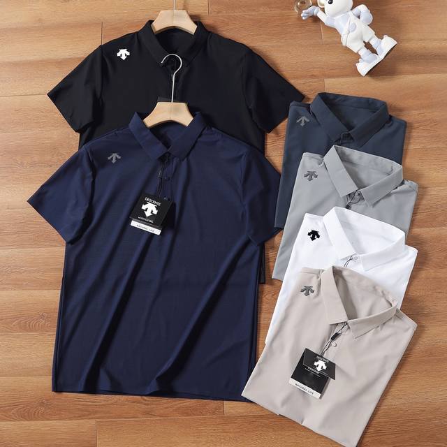 for Descente men's short-sleeved breathable polo shirt T-shirt!! A very good pol