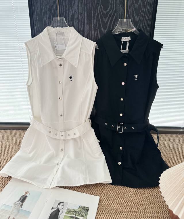 Price P: Product name: Dio* Bee Belt Shirt Sleeveless Dress Size: ML Color: Whit
