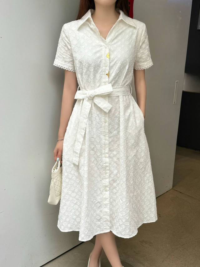 New arrival Louis Vuitto* Donkey 2025 new arrival Belt jacquard dress Customized
