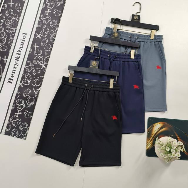 Size S-Xl Classic Burberry shorts 2025 summer new war horse embroidered shorts e