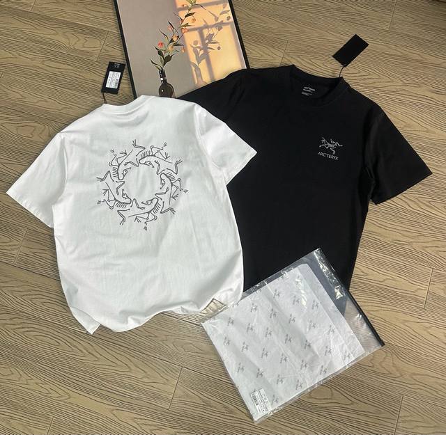 Arc'teryx 24Ss kaleidoscope print new loose unisex round neck cotton short-sleev