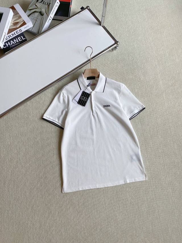 Zegna Men's New Business Casual Lapel Simple Short-sleeved Polo Shirt Exclusive