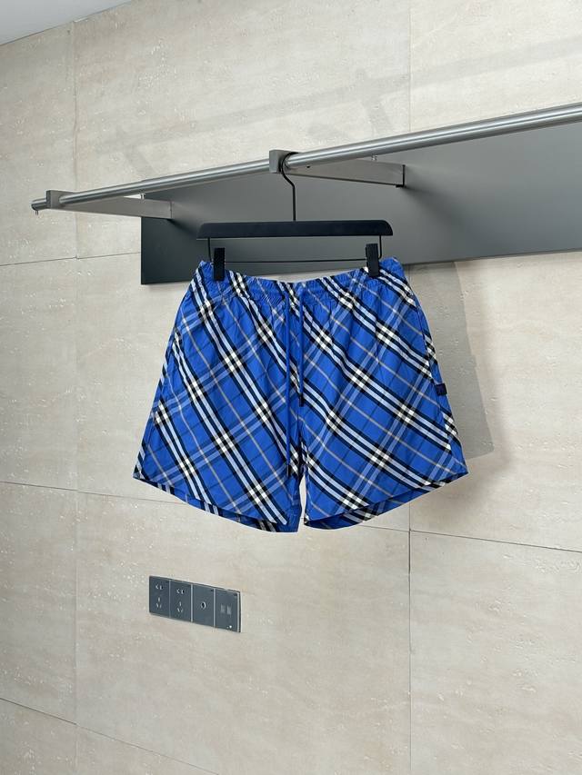 Burberr* Burberry Bbr 25Ss classic twill plaid casual beach shorts Suitable for