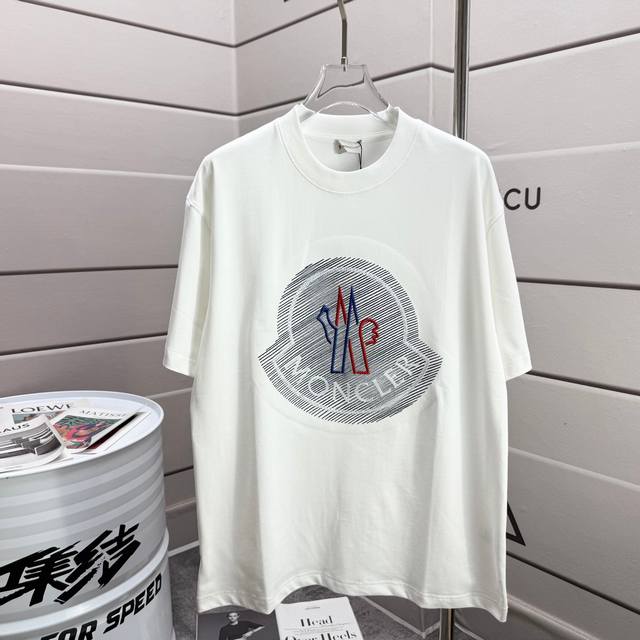 Moncle* Moncle*2025 Spring and Summer New Embroidery Customized Double Yarn Plai