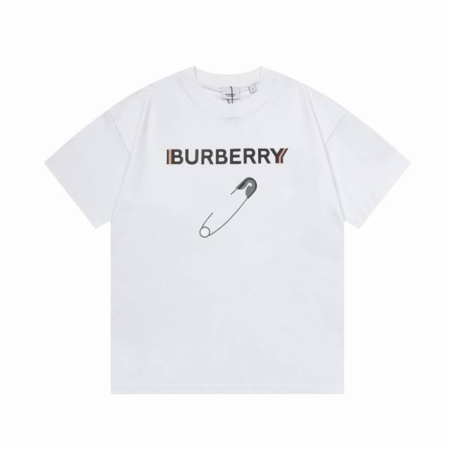 Burberry horizontal stripe print with warhorse embroidery Large logo classic log