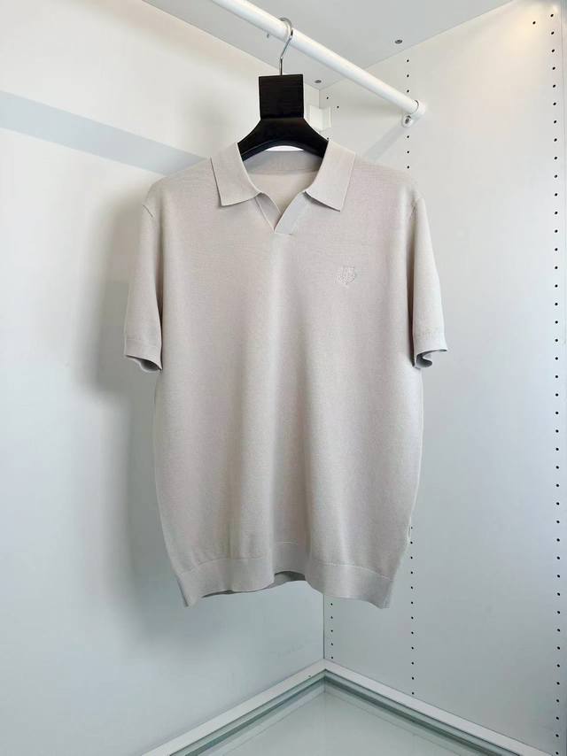 Company goods Lo*Ro Pi*Na Nuo U Pian Ya mulberry silk knitted Polo shirt, 2025 s