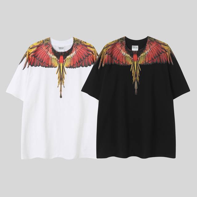 Marcelo Blond's new spring and summer Mb sunset wings feather print pure cotton