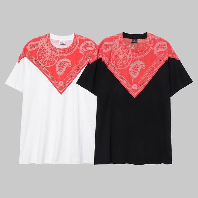 Marcelo Bron Mb red cashew flower wings cotton short-sleeved T-shirt Size: Xs.SM