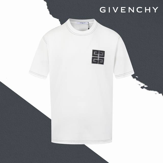 Style No. Sl161 Givenchy Givenchy stitching chest logo embroidery round neck sho