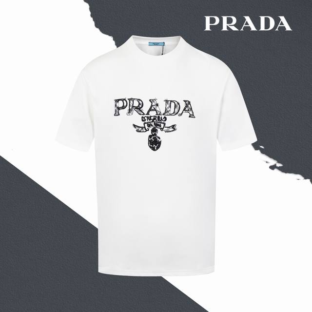 Style No. Sl170 Prada logo embroidery round neck short sleeves embroidery Couple
