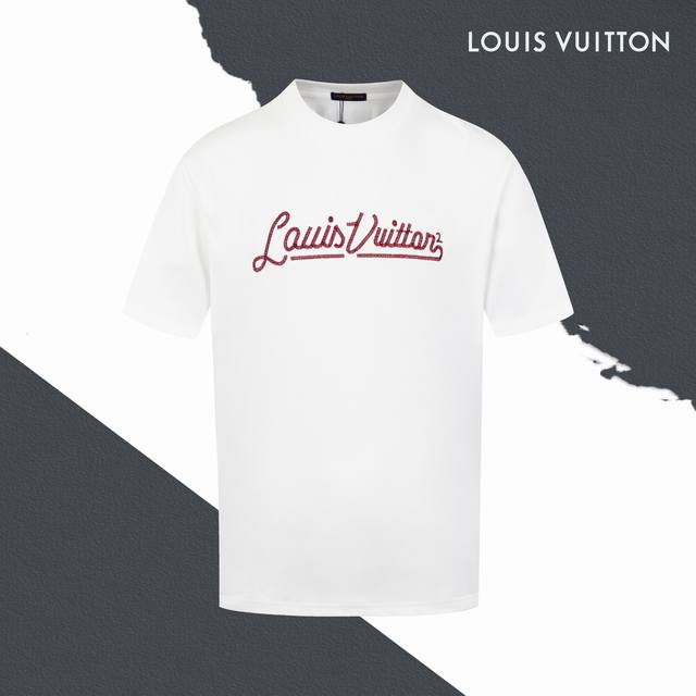 Style No. Sl169 Lv Louis Vuitton Chest Letter Embroidery Round Neck Short Sleeve