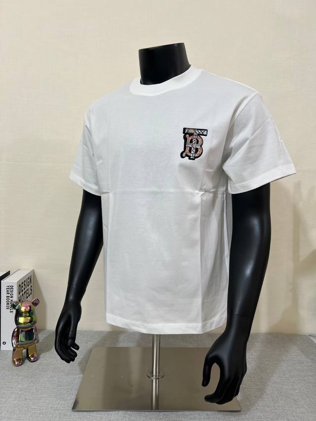 Burberry 2025Ss latest round neck fashion short-sleeved T-shirt for spring and s