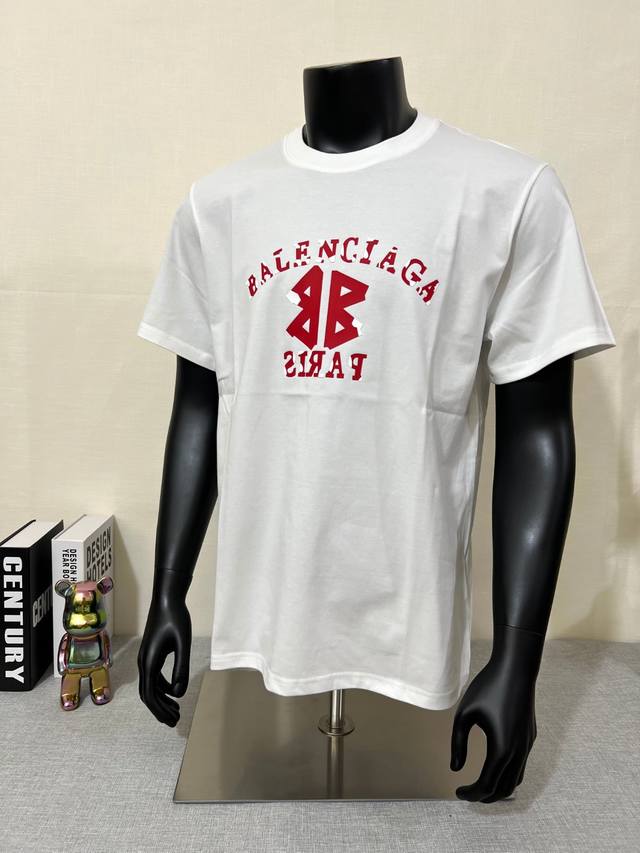Balenciga #2025Ss Designer style personalized letter short sleeves engraved film