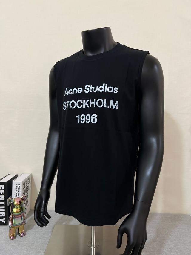 Acne Studios 1996 classic destruction commemorative letter print retro sleeveles