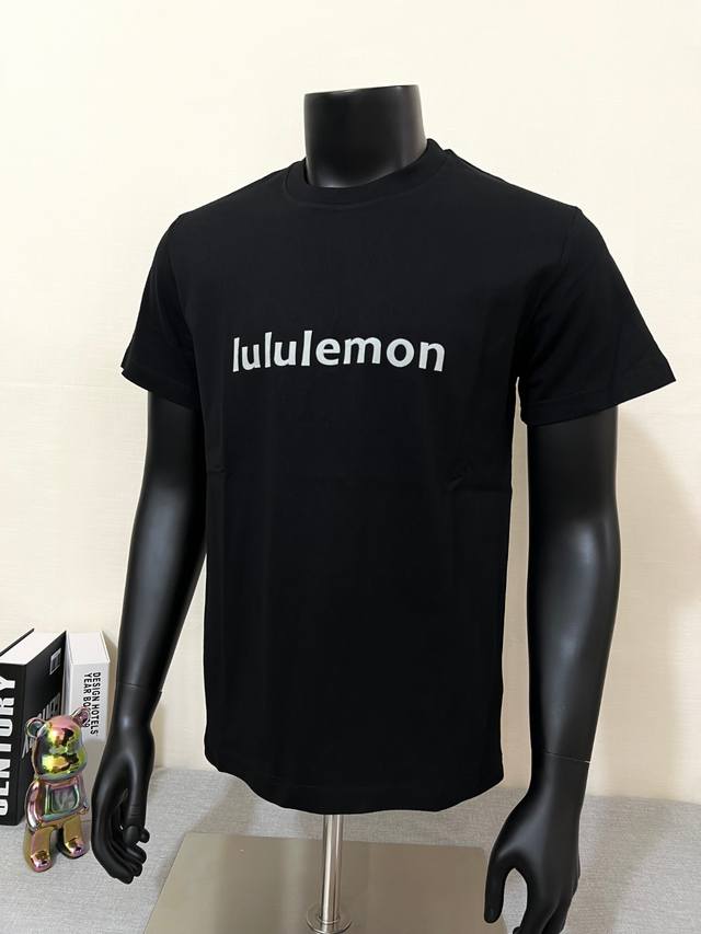 Lululemon 2025Ss new pure cotton unisex short-sleeves, high-quality items that y