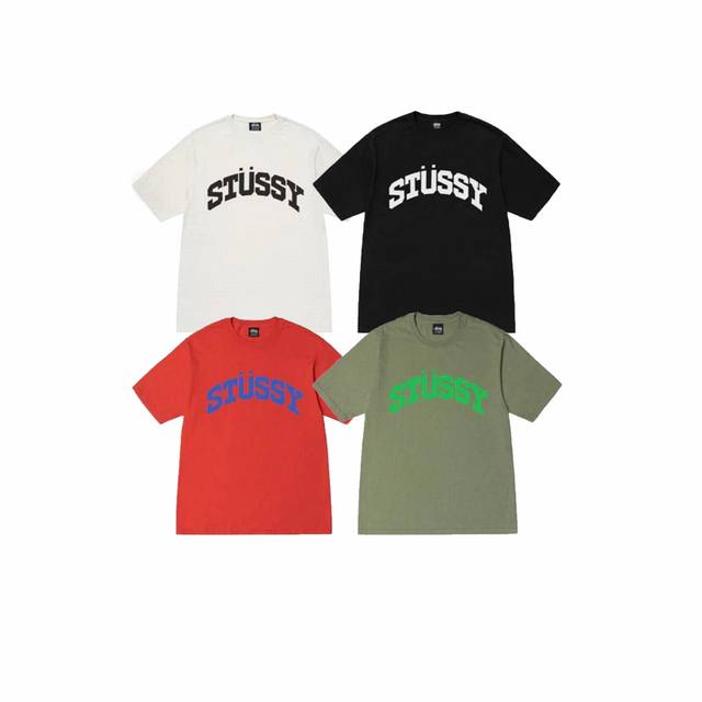 Model No. Xb2144#P50 Stussy Ss25 letter short-sleeved T-shirt for men and women