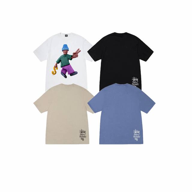 Style No. Xb2137#P50 Stussy Ss25 Character Printed Short Sleeve T-shirt Unisex 1