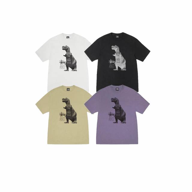 Model No. Xb2134#P50 Stussy Ss25 new dinosaur print short-sleeved T-shirt for me