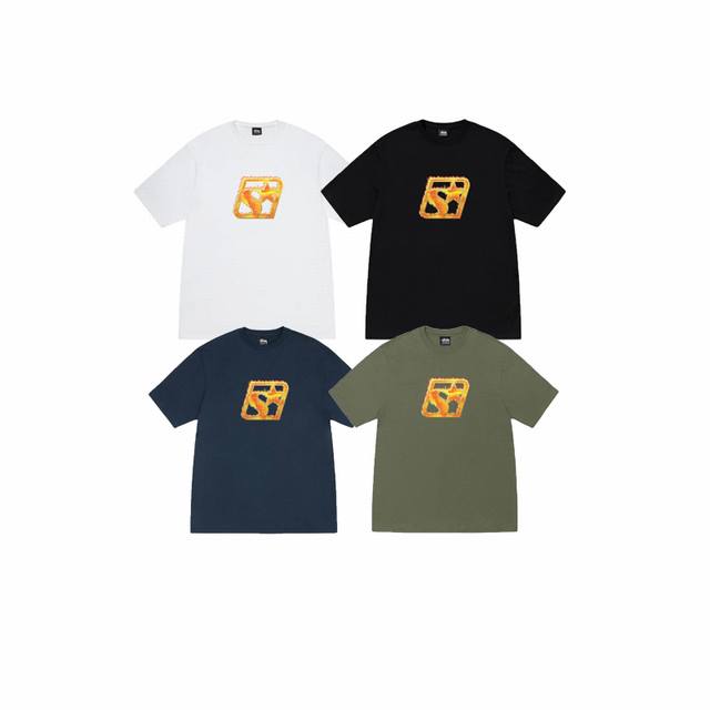 Style No. Xb2132#P50 Stussy Ss25 star print short-sleeved T-shirt for men and wo