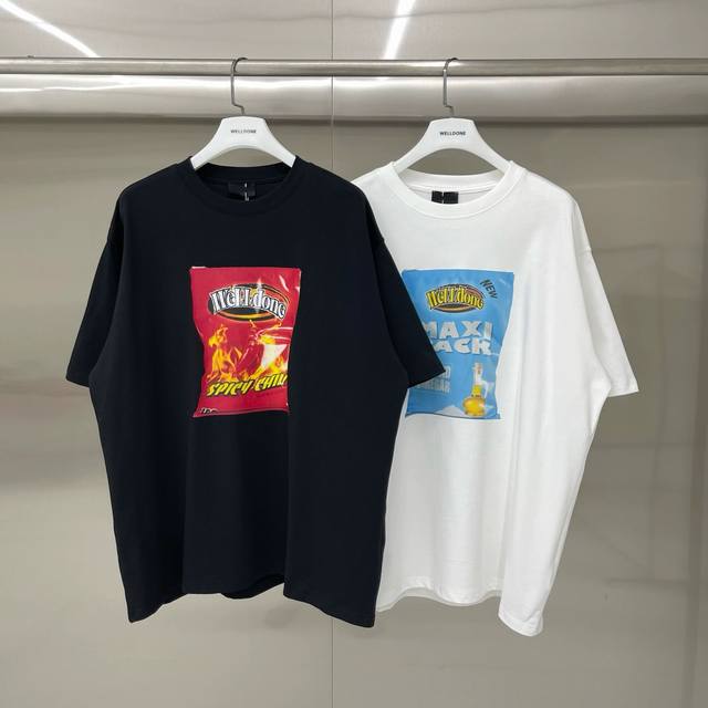 New model number: W245# We11Done potato chip print loose round neck short-sleeve