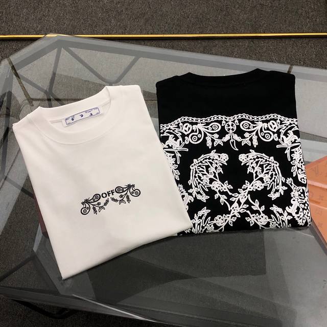 New model number: O10# Off-White 2025 new letter logo printed short-sleeved T-sh
