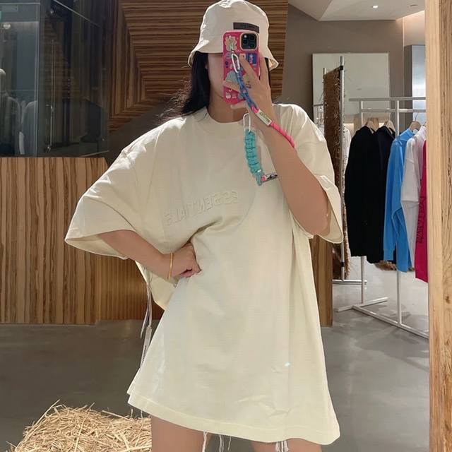 Top version new F80# -Fear Of God Essentials 23Fw latest double line small lette