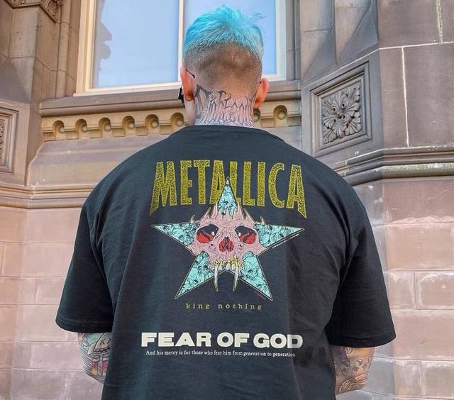 Top washed version 832# -Fear Of God Metallica Magic Lamp Crystal Skull Limited
