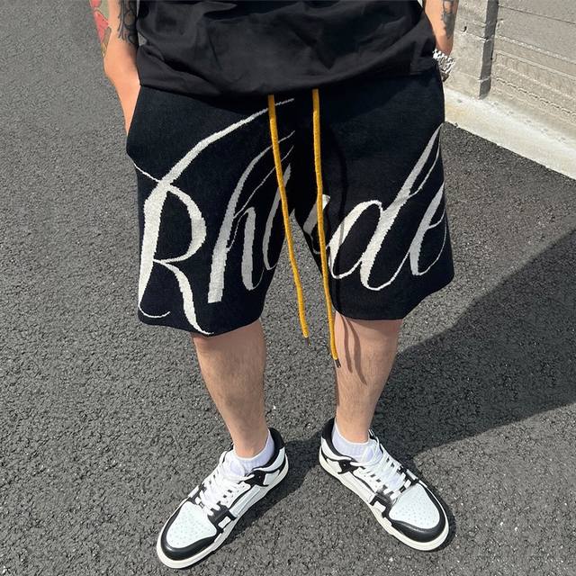 Top version R87# -Rhude Marlboro 23Fw latest jacquard letter heavyweight high st