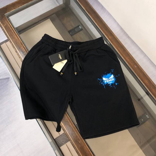 Fendi new casual shorts ~ Customized sweatshirt terry cotton fabric, soft and co