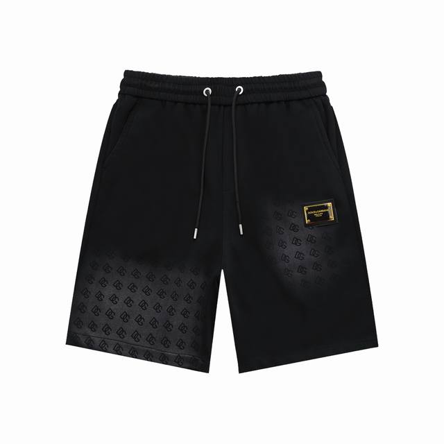 Dg denim washed fabric shorts Classic wave cola letter logo embroidery craftsman