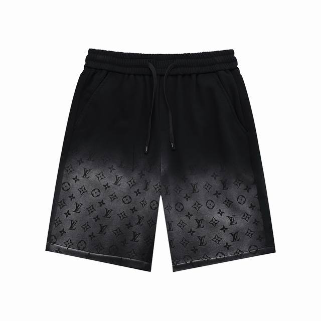 Lv denim washed fabric shorts Classic wave cola letter Logo embroidery craftsman