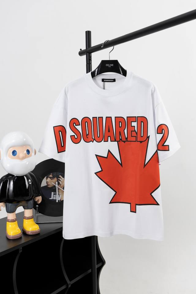 Style No. D22 D2 Red leaf letter print round neck short sleeves Fabric uses 32 d
