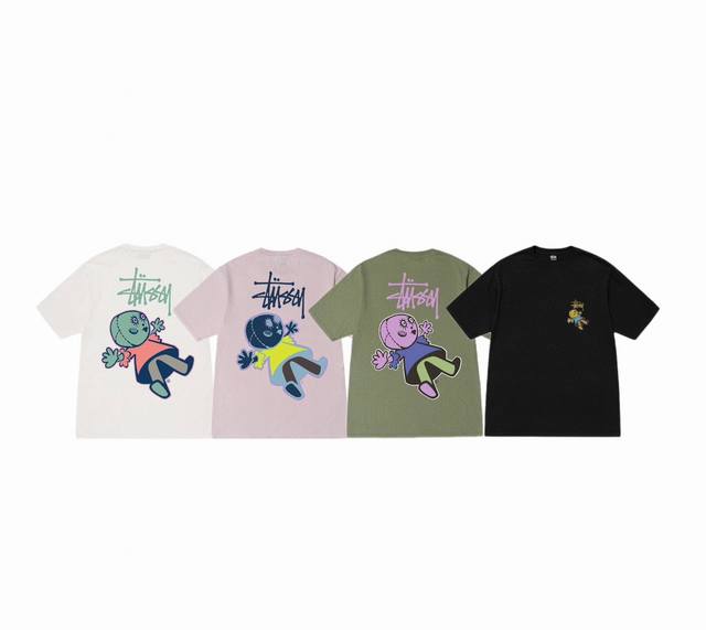 New model number: S064 Stussy Ss23 Dollie Pigment Dyed Tee Summer Round neck pat