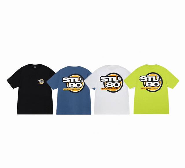 New model number: S062 Stussy Ss23 Hot 80 Tee Back printed round neck short-slee