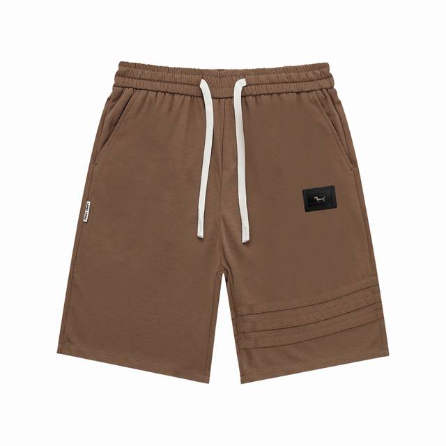 Tb new men's pocket decoration. Casual knitted cotton shorts, with contrasting c