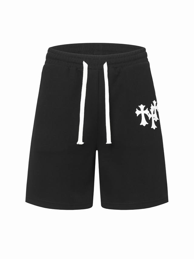 Chrome Hearts* Chrome Hearts embroidered leather label shorts Hand-made custom l