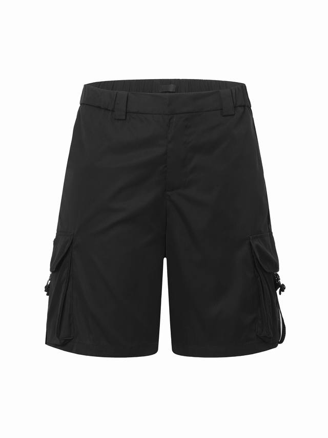Prada* Bermuda Nylon Work Shorts Main material: recycled environmentally friendl
