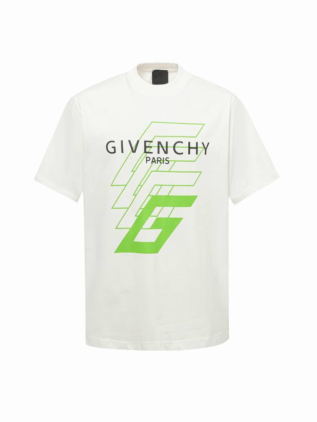 Givenchy Givenchy pattern print round neck short sleeves Custom fabric 280g weig