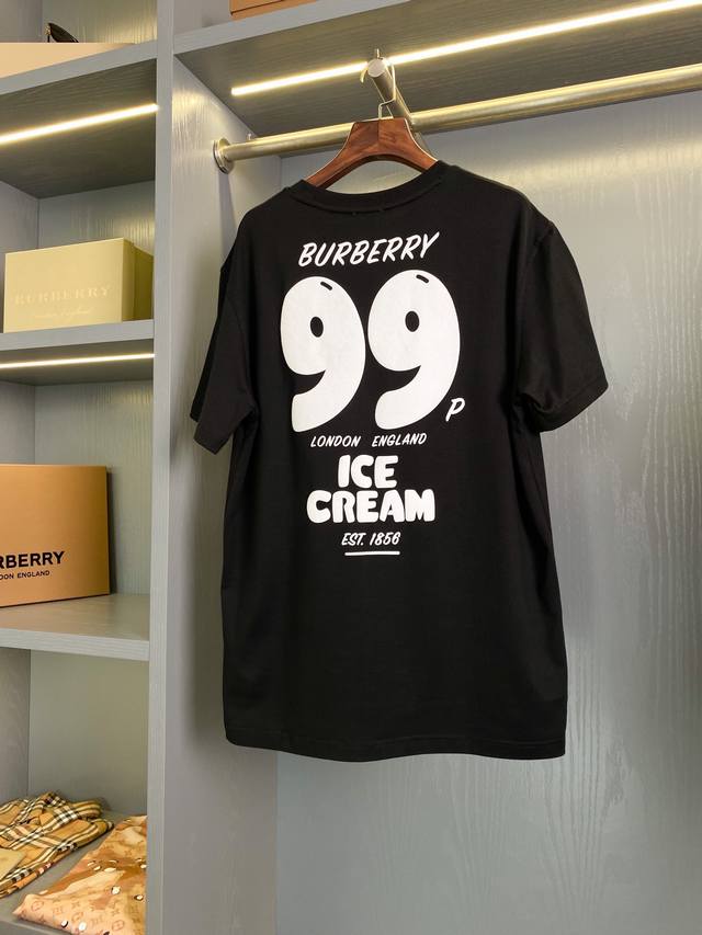 Ice cream printed cotton T-shirt Bur's top-quality product, the treasure of the