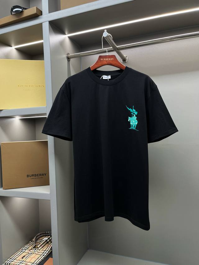 Bbr Burberry logo warhorse print cotton short-sleeved T-shirt Bur's top-selling
