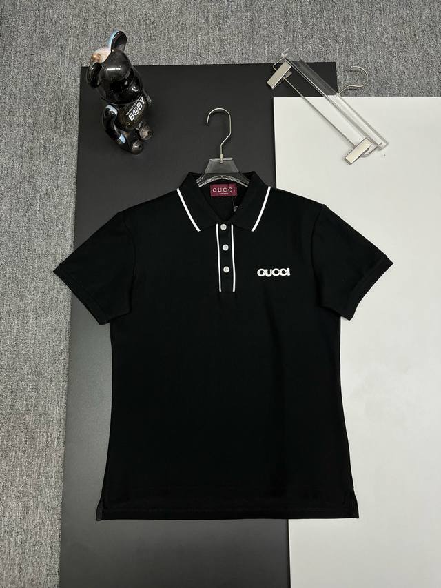 Gucci new embroidered Polo shirt Original fabric, original custom-made accessori