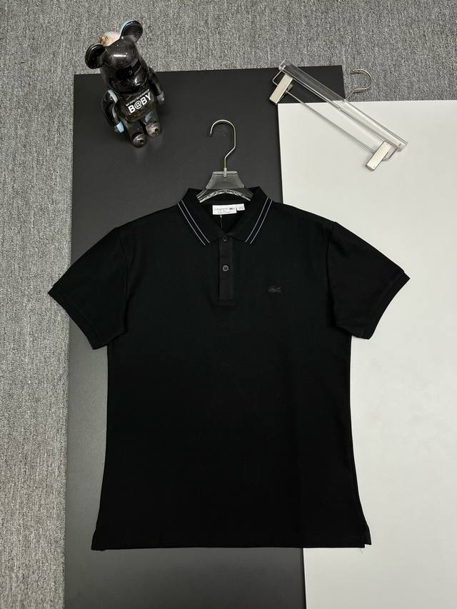 Lacoste new crocodile embroidered Polo shirt Original fabric, original custom-ma