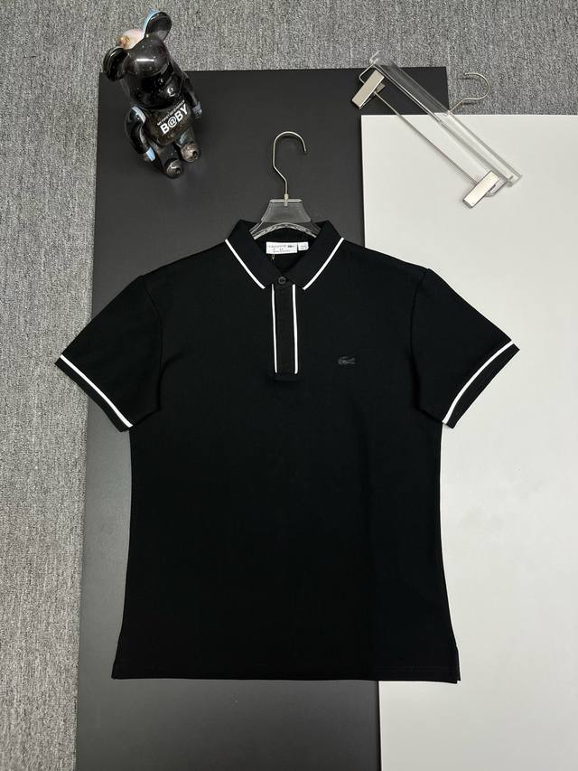 Lacoste new crocodile embroidered Polo shirt Original fabric, original custom-ma