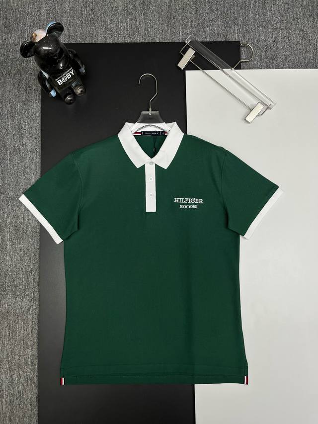 Tommy embroidered new Polo shirt Original fabric, original customized accessorie