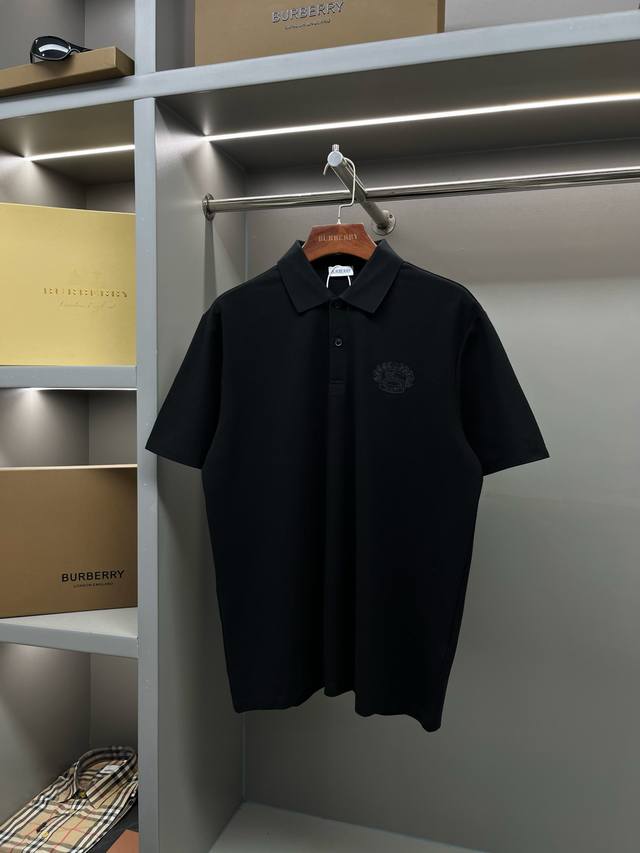 Bbr Burberry Logo Oak Horse Embroidered Piqu