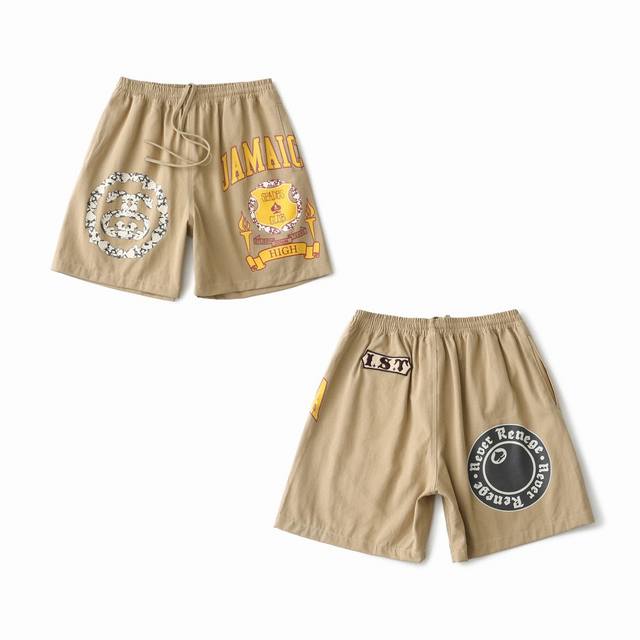 1095 White background image Stussy X Denim Tears joint Ss25 printed casual short
