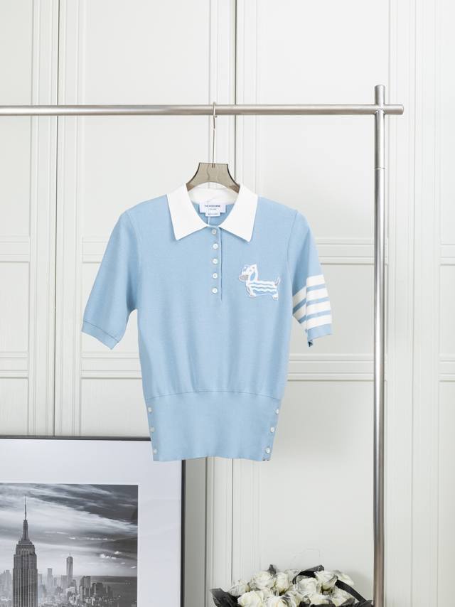 The highest version of the original product Thom Browne Poodle Cotton Polo Women