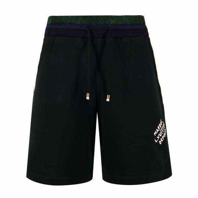 Exclusive supply of Lv 25Ss logo embroidered shorts Customized double yarn selec